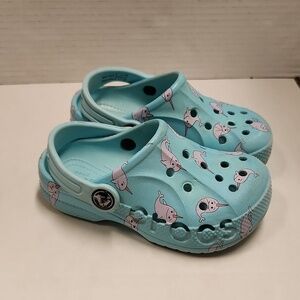Crocs Narwal Size 9c Blue Lavendar Todder